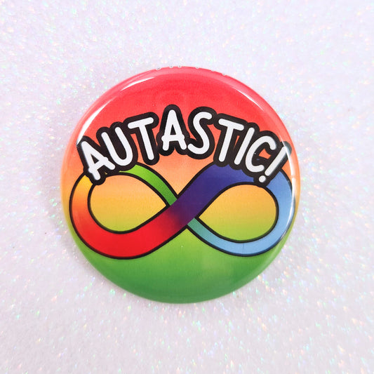 Austism Pride Pinback Buttons, 1.5" Buttons, Autastic, Existing Autistically, Rizz 'Em With The 'Tism