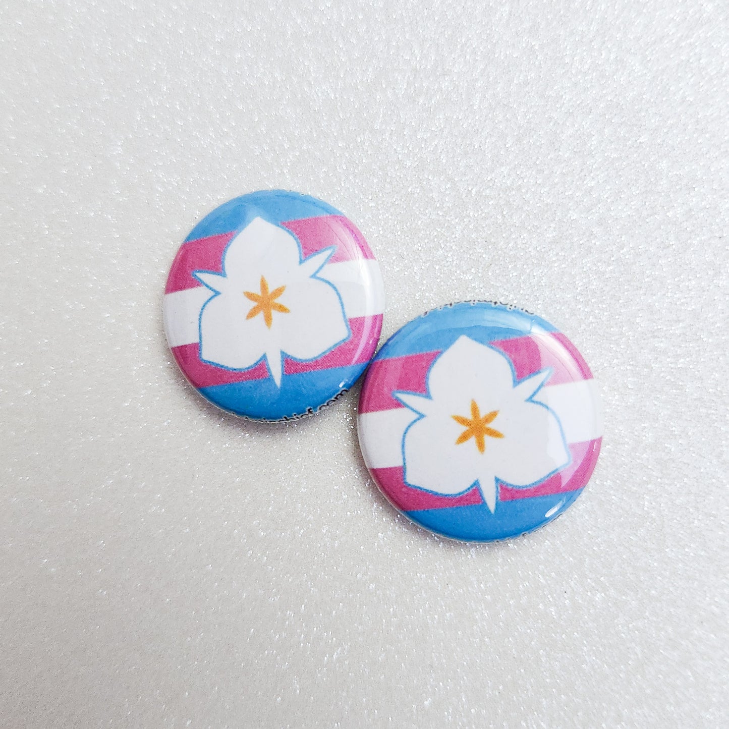 Utah LGBTQIA+ Pride Pinback Buttons, 1" Sego Lily Buttons, Progress Pride, Trans Pride, Salt Lake City
