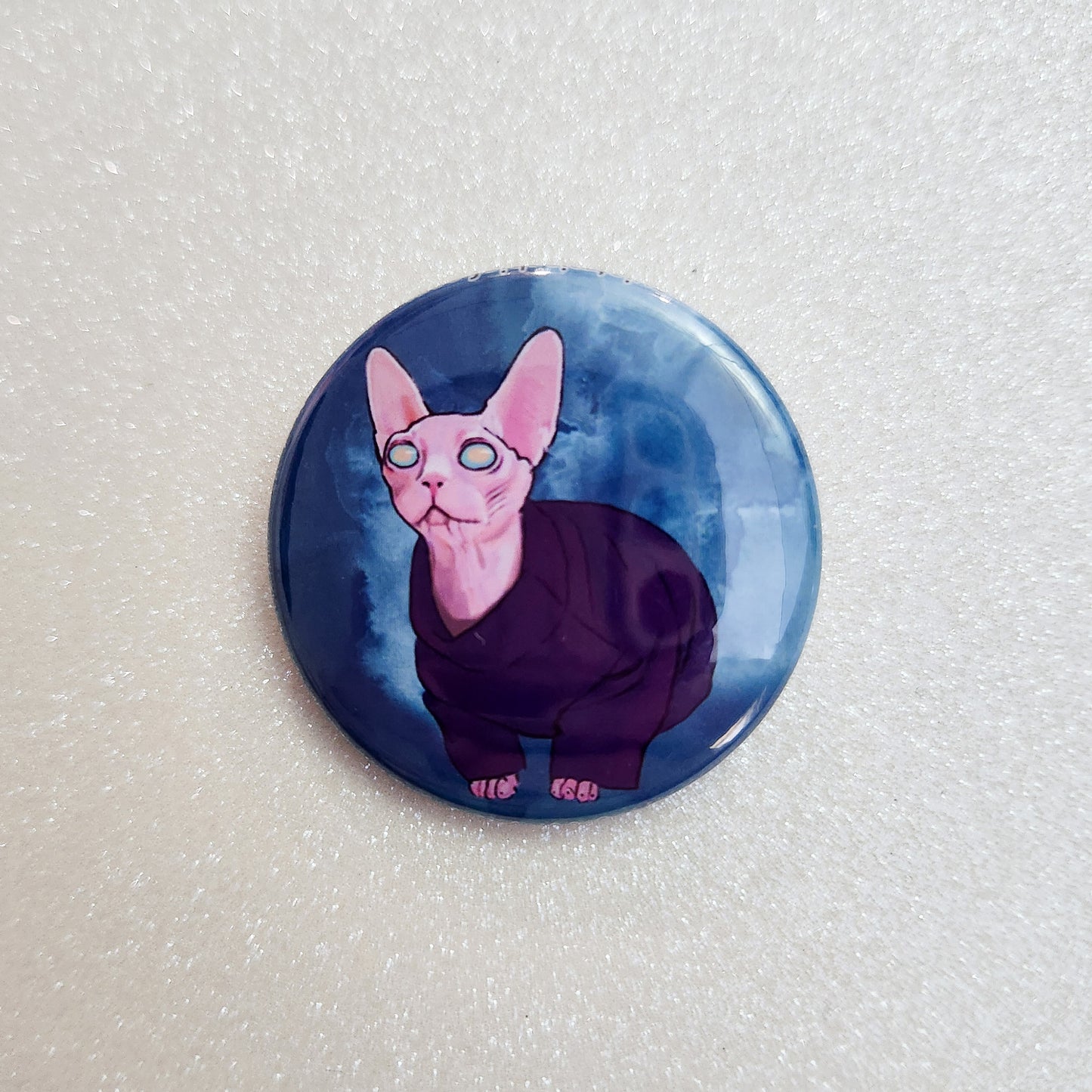 Exclusive Artwork Pinback Buttons, Rachel Collection, 1.5" Buttons, Cats Rats and Foxes Oh My