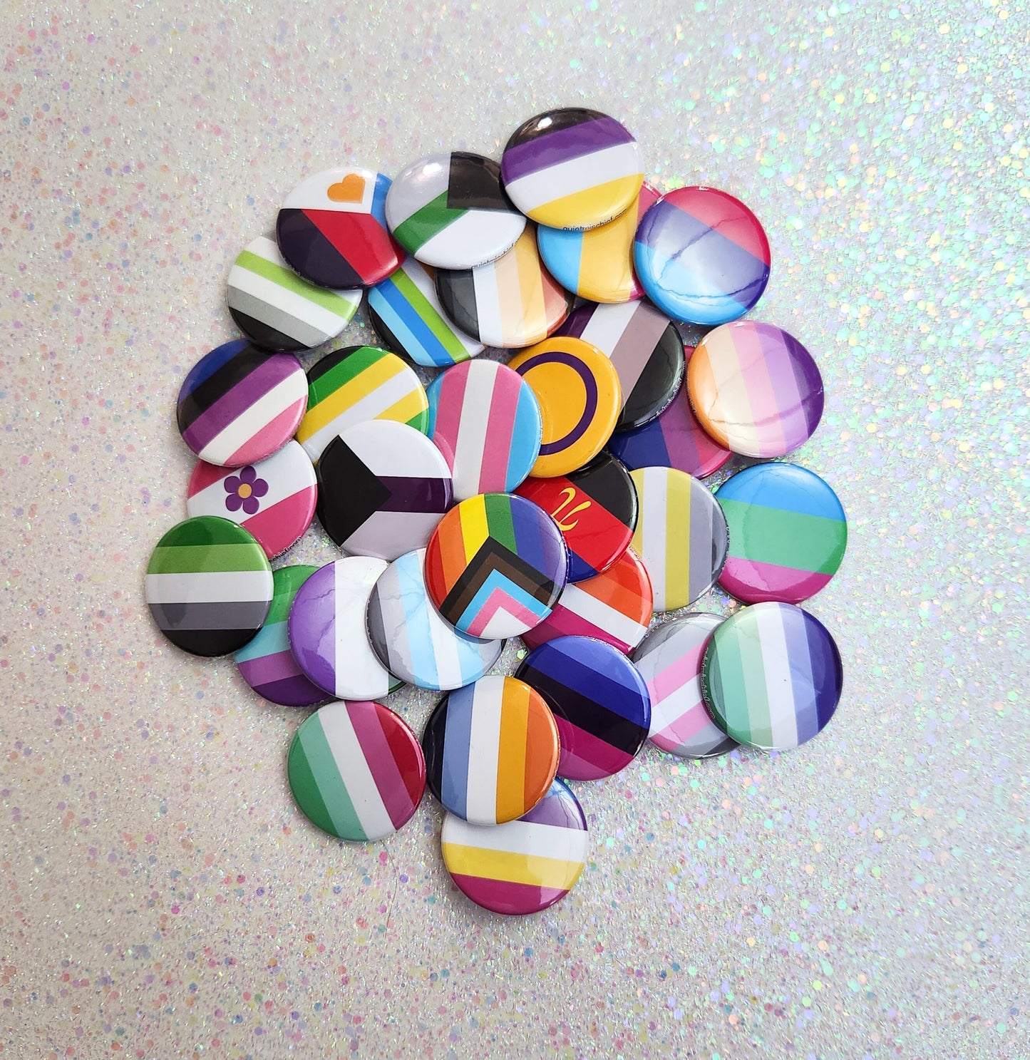 Queer Flag Pinback Button, Find Your Flag, 30+ Flags Available, LGBTQIA+ Flags, 1.5" Button